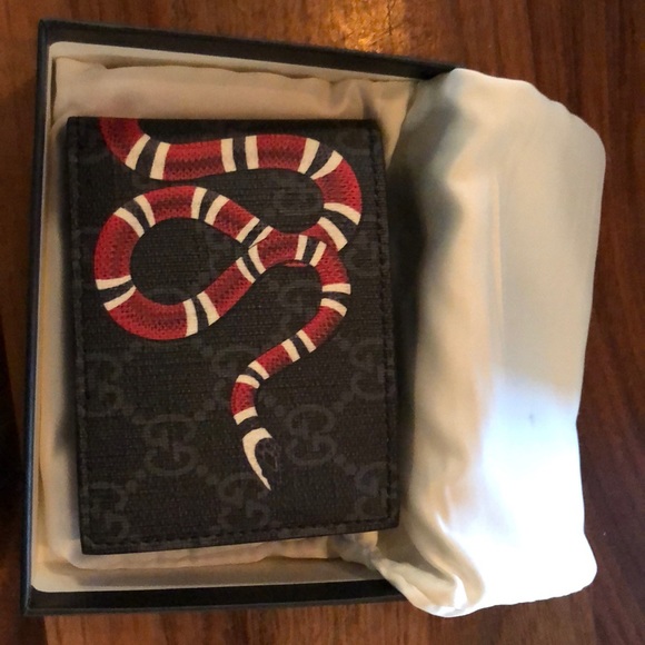 Gucci snake print men’s wallet - Picture 3 of 4
